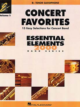 Illustration de CONCERT FAVORITES : 15 easy selections for concert band - Saxophone ténor