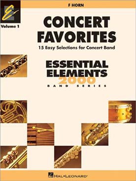 Illustration de CONCERT FAVORITES : 15 easy selections for concert band - Cor en fa