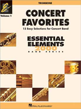 Illustration de CONCERT FAVORITES : 15 easy selections for concert band - Trombone