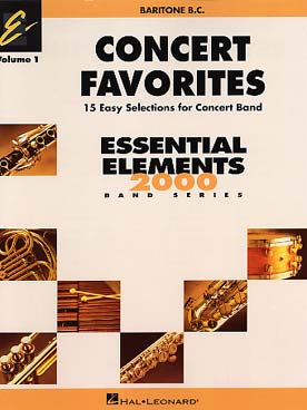 Illustration de CONCERT FAVORITES : 15 easy selections for concert band - Euphonium, baryton (BC)