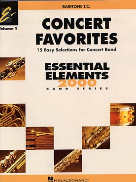 Illustration de CONCERT FAVORITES : 15 easy selections for concert band - Euphonium, baryton (TC)