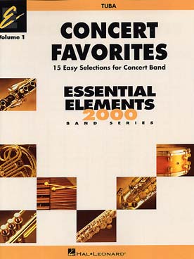 Illustration de CONCERT FAVORITES : 15 easy selections for concert band - Tuba en ut