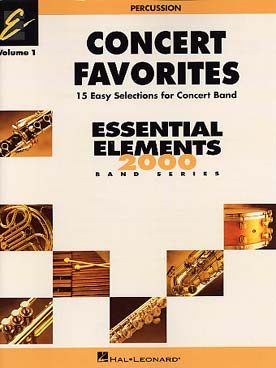 Illustration de CONCERT FAVORITES : 15 easy selections for concert band - Percussion