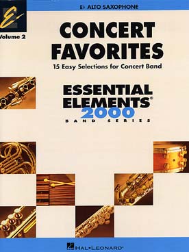 Illustration de CONCERT FAVORITES 2 : 15 easy selections for concert band - Saxophone alto