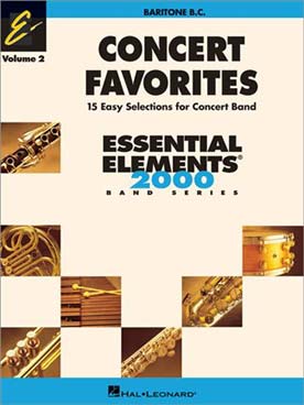 Illustration de CONCERT FAVORITES 2 : 15 easy selections for concert band - Baryton, euphonium (BC)