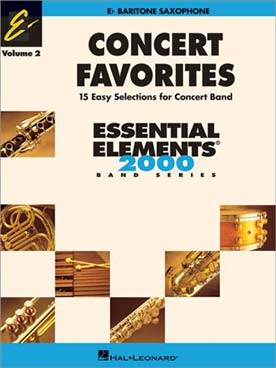 Illustration de CONCERT FAVORITES 2 : 15 easy selections for concert band - Saxophone baryton