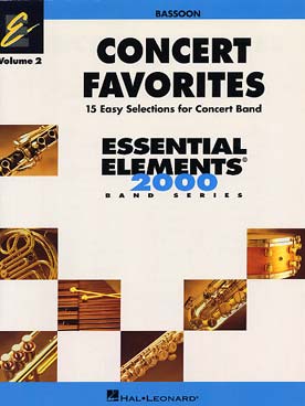 Illustration de CONCERT FAVORITES 2 : 15 easy selections for concert band - Basson
