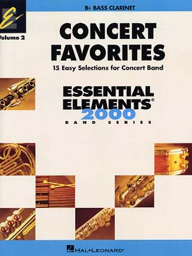 Illustration de CONCERT FAVORITES 2 : 15 easy selections for concert band - Clarinette basse