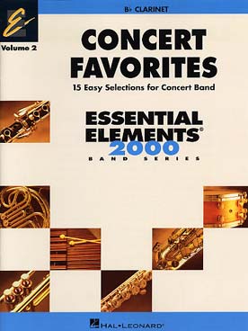 Illustration de CONCERT FAVORITES 2 : 15 easy selections for concert band - Clarinette