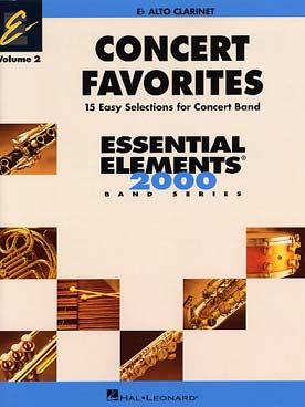 Illustration de CONCERT FAVORITES 2 : 15 easy selections for concert band - Clarinette alto