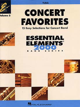 Illustration de CONCERT FAVORITES 2 : 15 easy selections for concert band - Tuba en ut