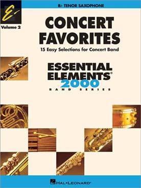 Illustration de CONCERT FAVORITES 2 : 15 easy selections for concert band - Saxophone ténor
