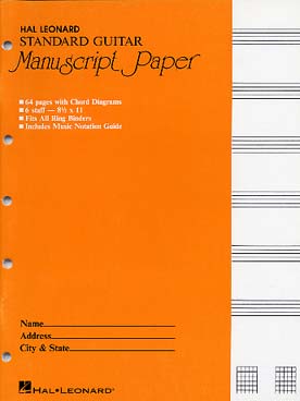 Illustration guitar manuscript paper standard