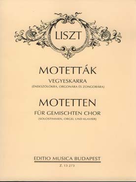 Illustration de Motets pour voix mixtes a cappella et avec accompagnements piano ou orgue pour certaines œuvres