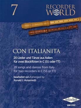 Illustration de Con Italianita pour 2 flûtes à bec en do
