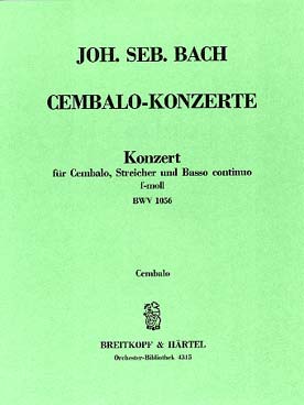 Illustration de Concerto BWV 1056 en fa m pour clavecin et cordes - Piano/clavecin