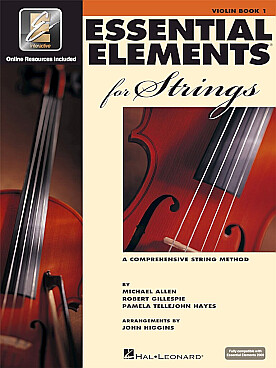 Illustration de ESSENTIAL ELEMENTS for strings - Vol. 1 : violon livre de l'élève (en anglais) avec accès audio en ligne