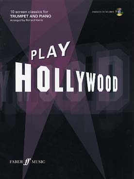 Illustration de PLAY HOLLYWOOD, 10 grands thèmes de musiques de film, avec CD et partie piano en PDF à imprimer