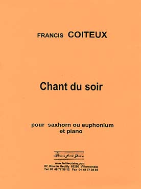 Illustration de Chant du soir pour saxhorn ou euphonium et piano