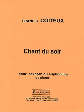 Illustration de Chant du soir pour saxhorn ou euphonium et piano