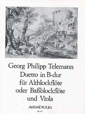 Illustration de Duetto en si b M pour flûte à bec et alto