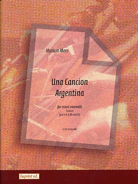 Illustration de Una cancion Argentina pour ensemble mixte à 3 voix (parties en do, si b et mi b)