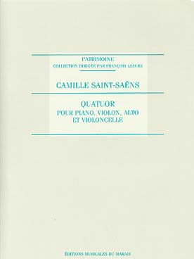 Illustration de Quatuor N° 1 en mi M pour violon, alto, violoncelle et piano (Op. posthume)