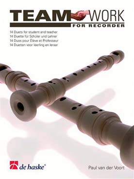Illustration de TEAMWORK FOR RECORDER duos pour élève et professeur