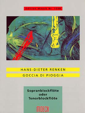Illustration de Goccia di pioggia pour flûte à bec soprano ou ténor