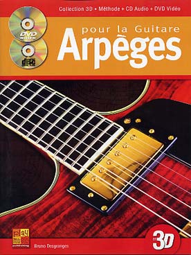 Illustration de Arpèges pour la guitare en 3D avec CD et DVD