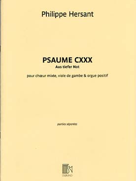 Illustration de Psaume CXXX Aus tiefer Not pour chœur mixte, viole de gambe et orgue positif parties séparées