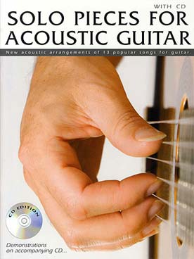 Illustration de SOLO PIECES FOR ACOUSTIC GUITAR avec CD