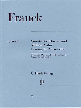 Illustration de Sonate en la M pour violon, tr. Jost pour violoncelle et piano