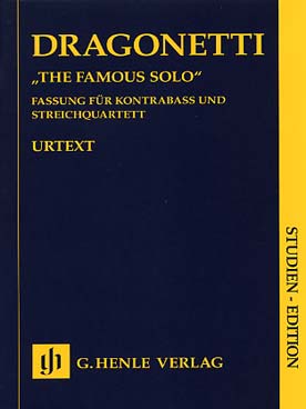 Illustration de The Famous solo pour contrebasse et quatuor à cordes