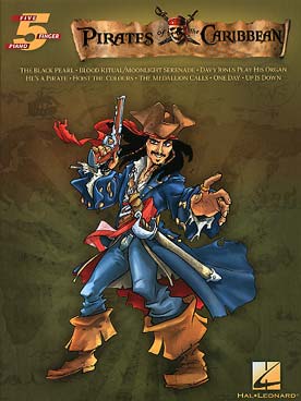 Illustration de PIRATES DES CARAÏBES : arrangements pour débutants avec 2e piano optionnel pour le professeur