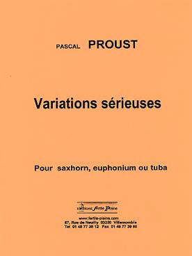 Illustration de Variations sérieuses pour saxhorn, euphonium ou tuba basse