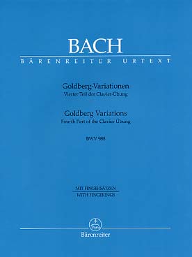 Illustration de Variations Goldberg BWV 988 - éd. Bärenreiter