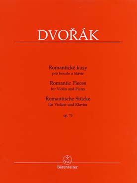 Illustration de Pièces romantiques op. 75 - éd. Bärenreiter