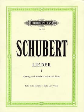 Illustration de Lieder (éd. Peters) - Vol. 1 (voix haute)