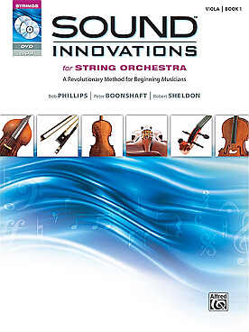 Illustration de SOUND INNOVATIONS for string orchestra avec CD et DVD - Book 1 Alto