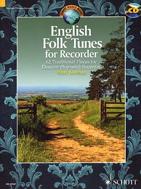 Illustration english folk tunes flute a bec