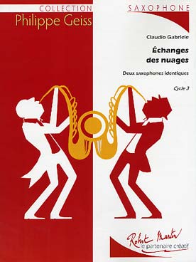 Illustration de Échanges des nuages pour 2 saxophones identiques   
