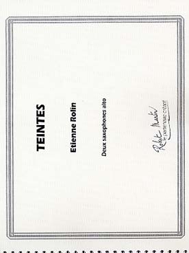 Illustration de Teintes pour 2 saxophones alto