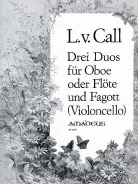 Illustration de 3 Duos op. 12 pour hautbois (ou flûte) et violoncelle (ou basson)