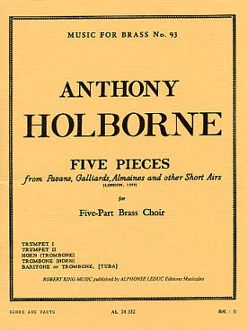 Illustration de 5 Pièces from pavans, galliards, almaines, and other short airs (cond. et parties)