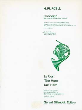 Illustration de Concerto en ré M pour cor et cordes, réd. piano par E. Leloir