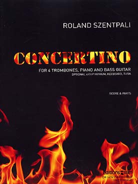 Illustration de Concertino pour 4 trombones, piano et guitare basse (conducteur et parties)
