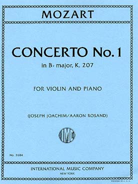 Illustration de Concerto N° 1 K 207 en si b M - éd. IMC