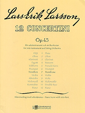 Illustration de 12 Concertini op. 45 pour trombone et orchestre à cordes, réduction piano - N° 7