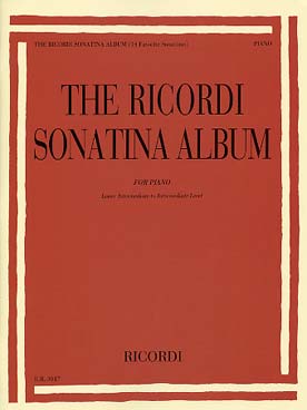 Illustration de THE RICORDI SONATINA ALBUM, 14 sonatines de Clementi, Diabelli, Dussek, Kuhlau, Mozart et Beethoven (niveau facile à intermédiaire)